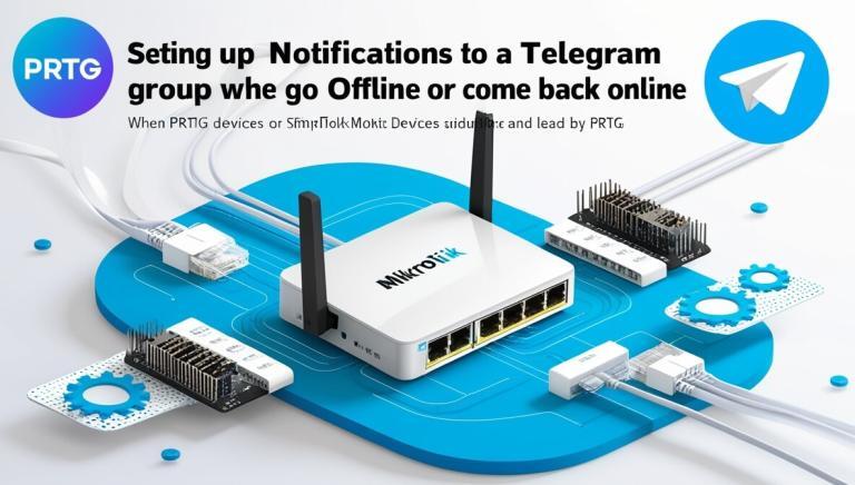 How to create notifications sent to Telegram group when Internet Mikrotik is down and up by use PRTG