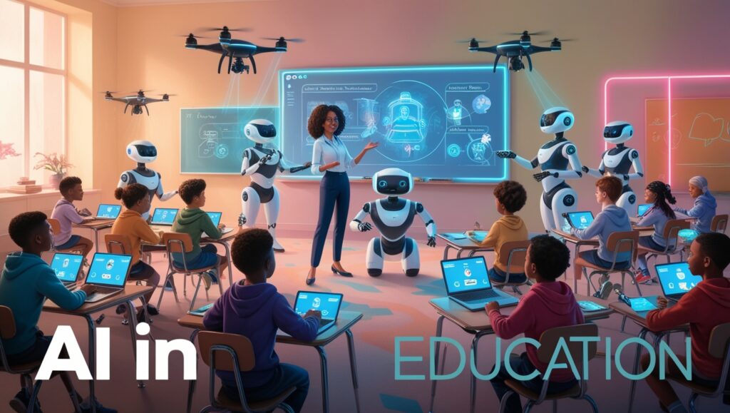 Artificial Intelligence (AI) in Education System by howtogot.com