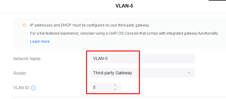 How to create VLAN on the Unifi Network Controller