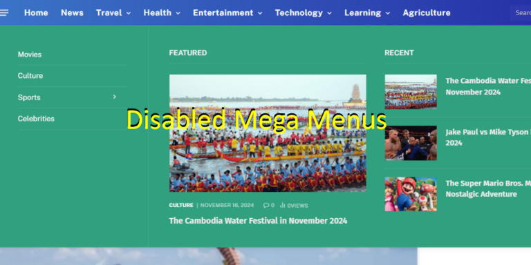 How to Disabled Mega Menus Website on WordPress (1)