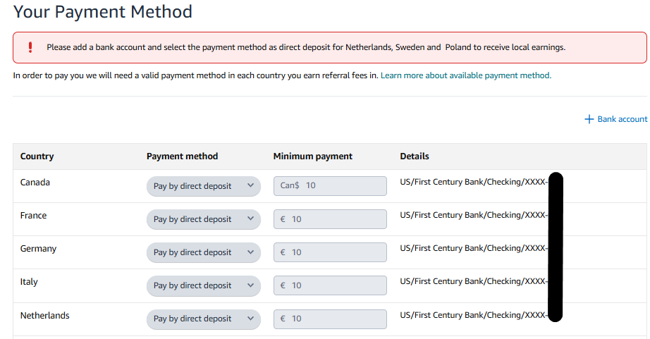 How to Set up payments on Amazon Associates affiliate