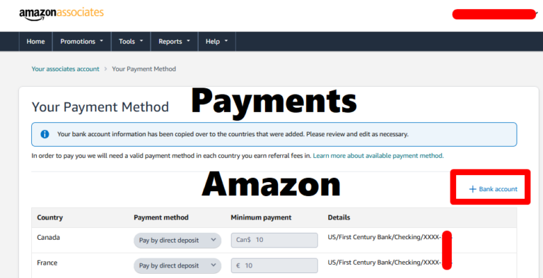 How to Set up payments on Amazon Associates affiliate (1)