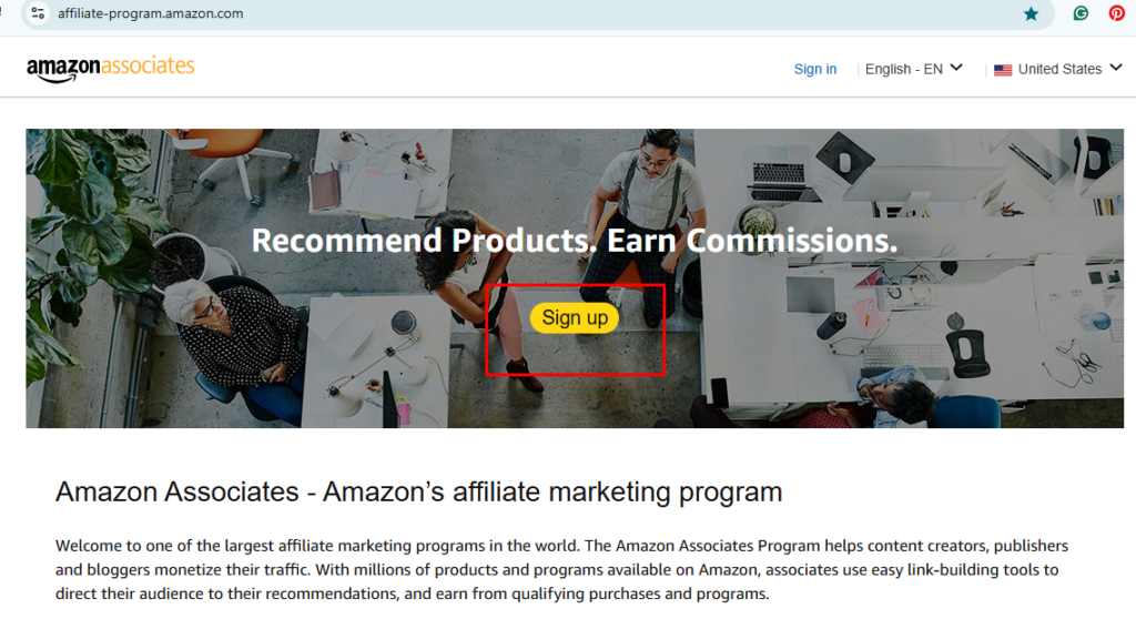 How to Sign Up Amazon Affiliate Program (Amazon Associates)