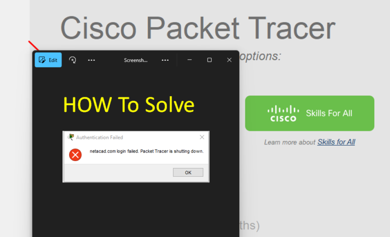 How to solve Login failed Cisco Packet Tracer is Shutting down Step 1