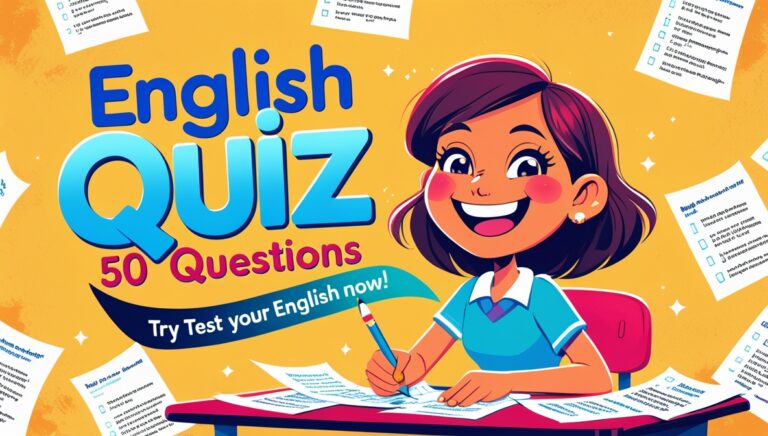 English Quiz 50 Questions