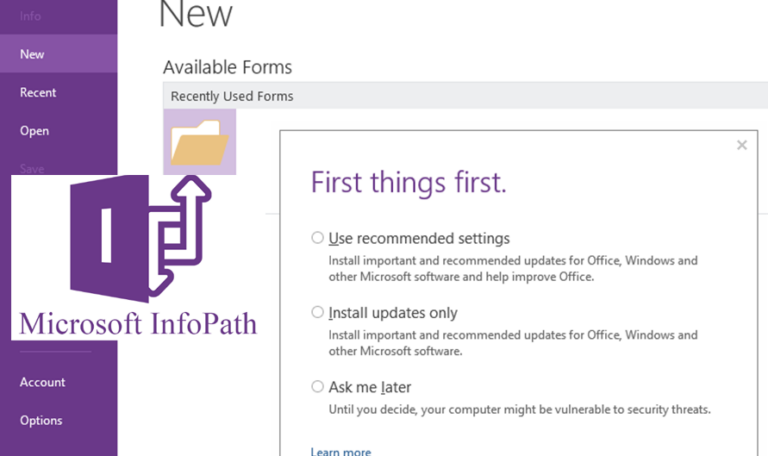 How to fix First Things First on Microsoft InfoPath