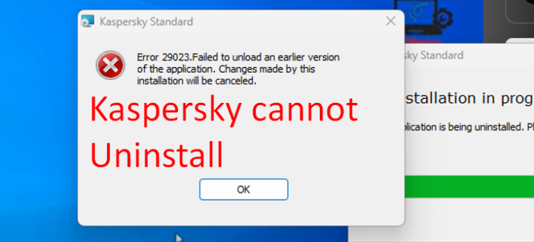 Why I cannot uninstall Kaspersky